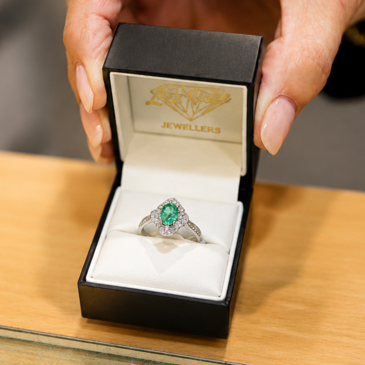 Jewellery displays inside Lee Volk Jewellers