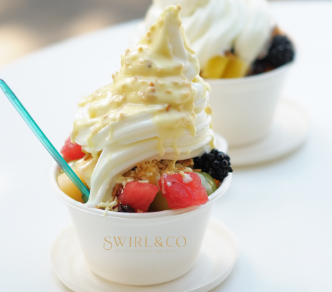 Cup of Frozen Yoghurt and Berries