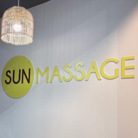 SUN MASSAGE LOGO SIGN CLEVELAND CENTRAL