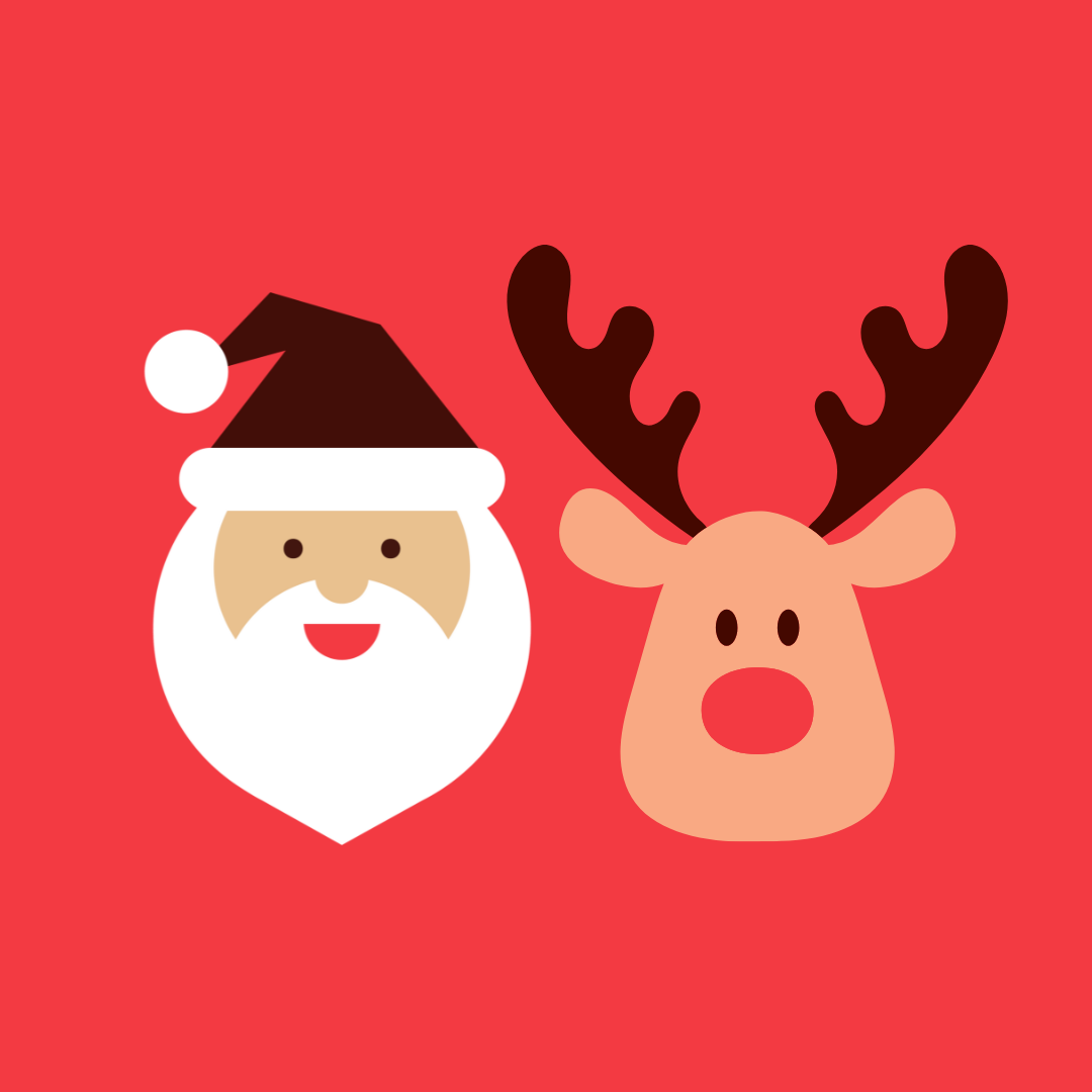 Santa and reindeer