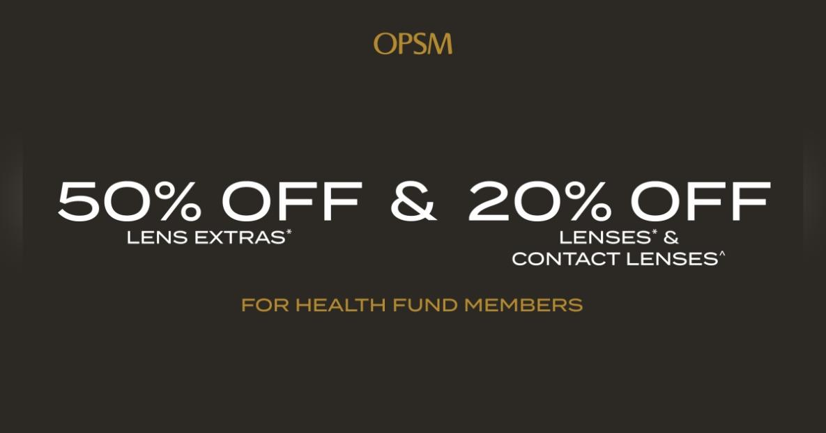 OPSM 50% OFF & 20% OFF